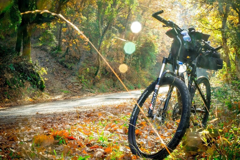 Pause beim Radfahren im Westerwald