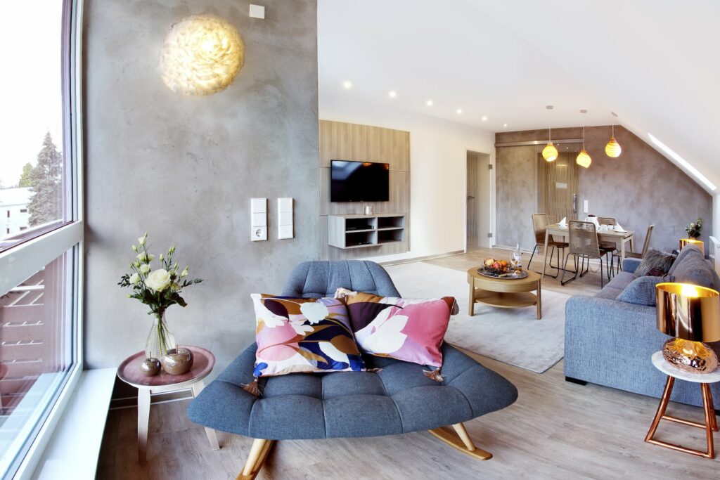 Ferienwohnung Lichtzauber Wohnzimmer