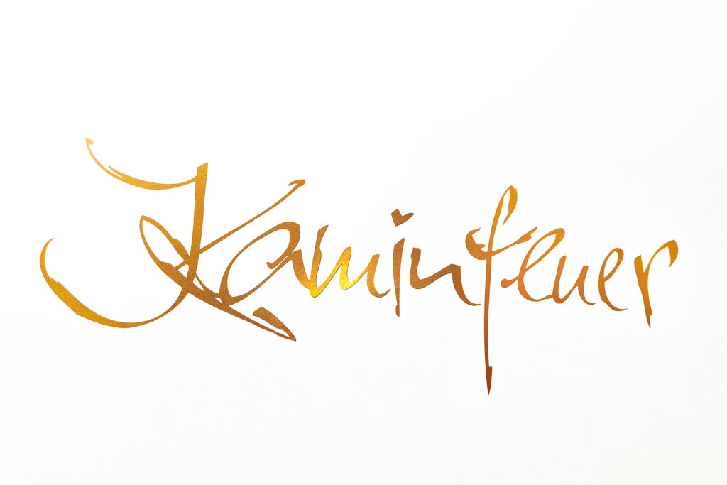 Ferienwohnung Kaminfeuer Schriftzug